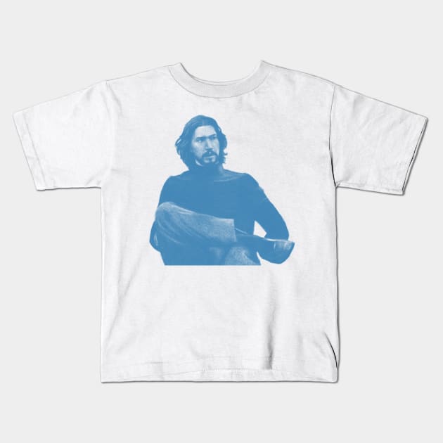 Adam Driver in Blue Kids T-Shirt by fiatluxillust